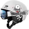 OutdoorMaster Kids Ski Helmet and Goggles Set, Snowboard Helmet, Durable PC Shell & EPS Foam, Snow Helmet 12 Cooling Vents, Dial Fit Skiing Helmet, Safety-Certified Snow Sport Helmets for Boys & Girls(Arctic White)