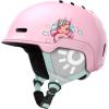 OutdoorMaster Kids Snowboarding Helmet for Boys & Girls – Durable PC Shell, EPS Foam & 12 Cooling Vents, Adjustable Dial Fit(Glossy Pink)
