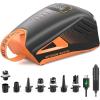 OutdoorMaster Shark 3 Paddle Board Pump Electric – 3’50” Fast Inflation, 20PSI 74Wh Rechargeable SUP Air Pump- Auto-Off & Deflation, 12V/15.8V DC & Type-C Input, 8 Nozzles for Inflatables, Boats,Kites