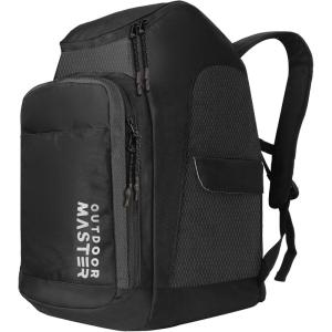 OutdoorMaster 50L Ski Boot Bag-Ski and Snowboard Boots Travel Backpack with Helmet Compartment | Waterproof Exterior & Bottom(Classic Black)