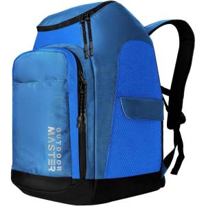 OutdoorMaster 50L Ski Boot Bag-Ski and Snowboard Boots Travel Backpack with Helmet Compartment | Waterproof Exterior & Bottom(Navy)