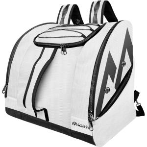 OutdoorMaster Boot Bag – 50L Ski Boots and Snowboard Boots Bag, Excellent for Travel with Waterproof Exterior & Bottom – for Men, Women and Youth(Polar Bear – White)