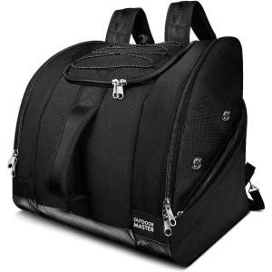 OutdoorMaster Boot Bag – 50L Ski Boots and Snowboard Boots Bag, Excellent for Travel with Waterproof Exterior & Bottom – for Men, Women and Youth(Polar Bear – Black)