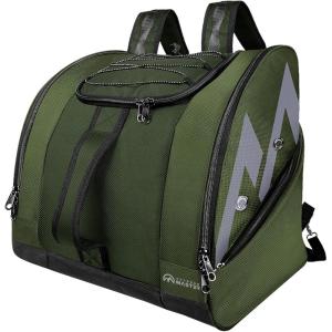 OutdoorMaster Boot Bag – 50L Ski Boots and Snowboard Boots Bag, Excellent for Travel with Waterproof Exterior & Bottom – for Men, Women and Youth(Polar Bear – Green)