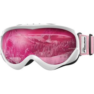 OutdoorMaster Kids Ski Goggles – Helmet Compatible Snow Goggles for Boys & Girls with 100% UV Protection(A03 Vlt 46%)