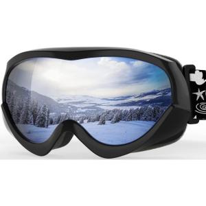 OutdoorMaster Kids Ski Goggles – Helmet Compatible Snow Goggles for Boys & Girls with 100% UV Protection(Vlt 10.1%)