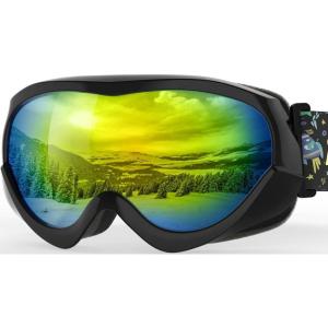 OutdoorMaster Kids Ski Goggles – Helmet Compatible Snow Goggles for Boys & Girls with 100% UV Protection(Vlt 13.3%)