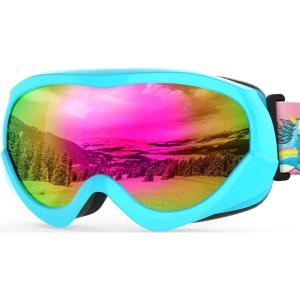 OutdoorMaster Kids Ski Goggles – Helmet Compatible Snow Goggles for Boys & Girls with 100% UV Protection(Vlt 13.5%)