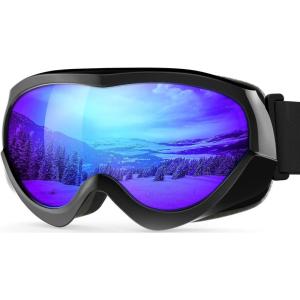 OutdoorMaster Kids Ski Goggles – Helmet Compatible Snow Goggles for Boys & Girls with 100% UV Protection(Vlt 15%)