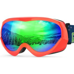 OutdoorMaster Kids Ski Goggles – Helmet Compatible Snow Goggles for Boys & Girls with 100% UV Protection(Vlt 18%)
