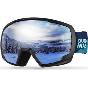 OutdoorMaster Kids Ski Goggles, Snowboard Goggles – Youth Snow Goggles(A0-midnight)
