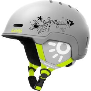 OutdoorMaster Kids Snowboarding Helmet for Boys & Girls – Durable PC Shell, EPS Foam & 12 Cooling Vents, Adjustable Dial Fit(Matte Grey)