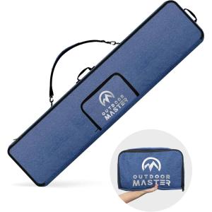 OutdoorMaster Snowboard Bag – 900D Water Resistant Snowboard Travel Bag with Shoulder Strap, Foldable Storage Design(Blue)