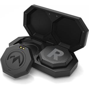 OutdoorMaster Update Ski Helmet Headphones, True Wireless Bluetooth with Charging Case, Drop-in Headphones HD Speaker Chip Compatible with All Audio Ready Snowboard Helmets-Pure Black