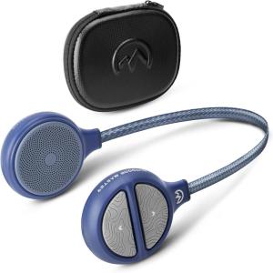 OutdoorMaster Wireless Bluetooth 5.3 Ski Helmet Drop-in Headphones HD Speaker Chip Compatible with Audio-Ready Helmet with Built-in Mic for Motorcycling Easy Control Buttons IP45 Sweat-Resistance(Blue)