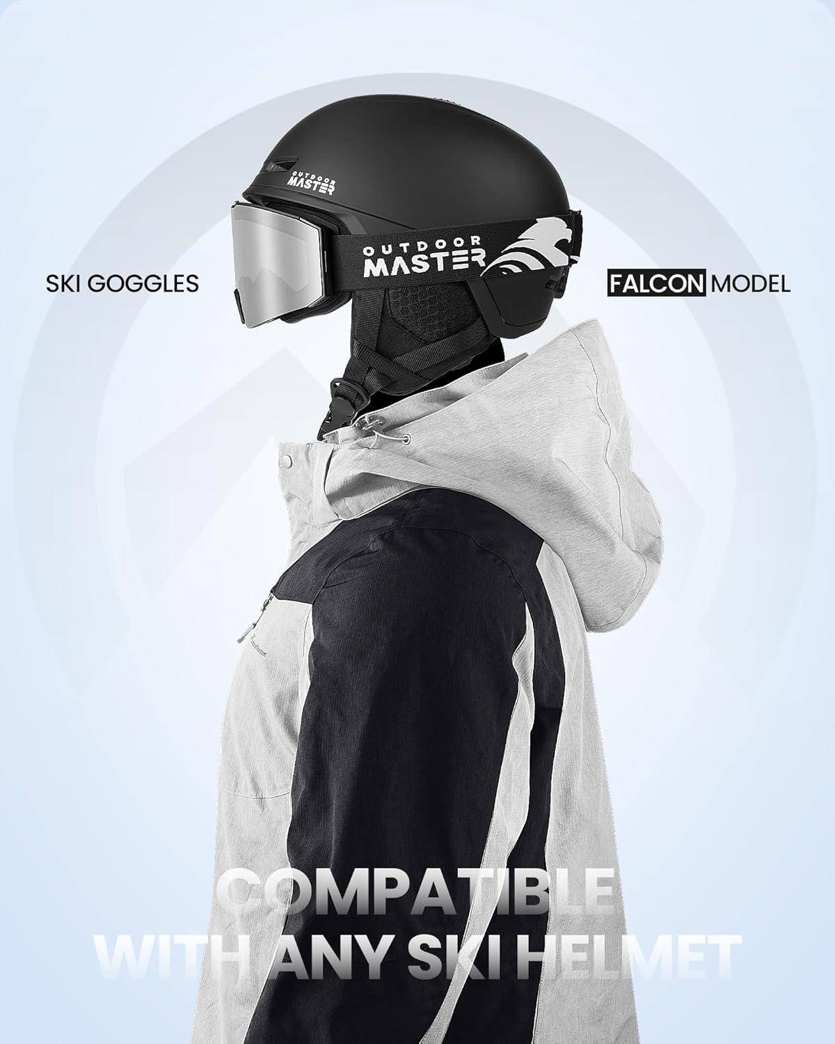 imageOutdoorMaster Falcon Ski Goggles Lens by ZEISS OTG Snowboard Goggles Antifog Magnetic Interchangeable Lens Snow GogglesLensclear Vlt 99