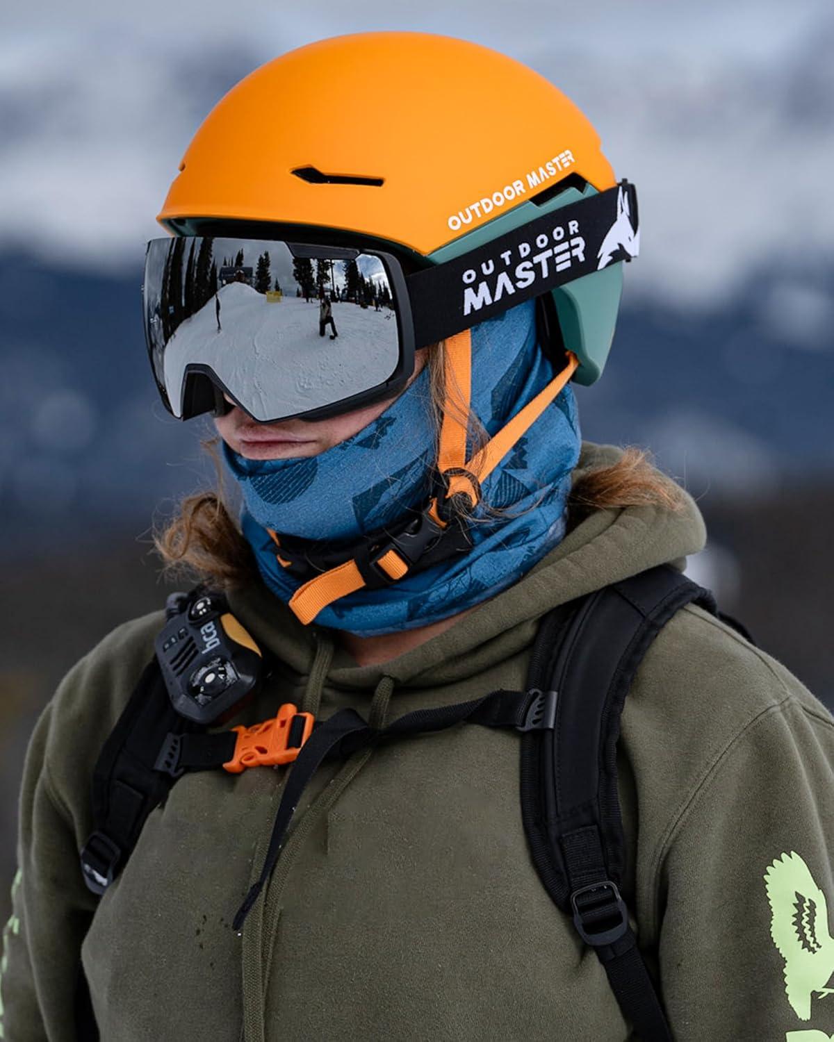 imageOutdoorMaster Heron Ski Goggles with 2 Lens Frameless Magnetic Interchangeable HD Toric Lens OTG Snowboard GogglesAblackframe Silver Vlt 10 Yellowlens