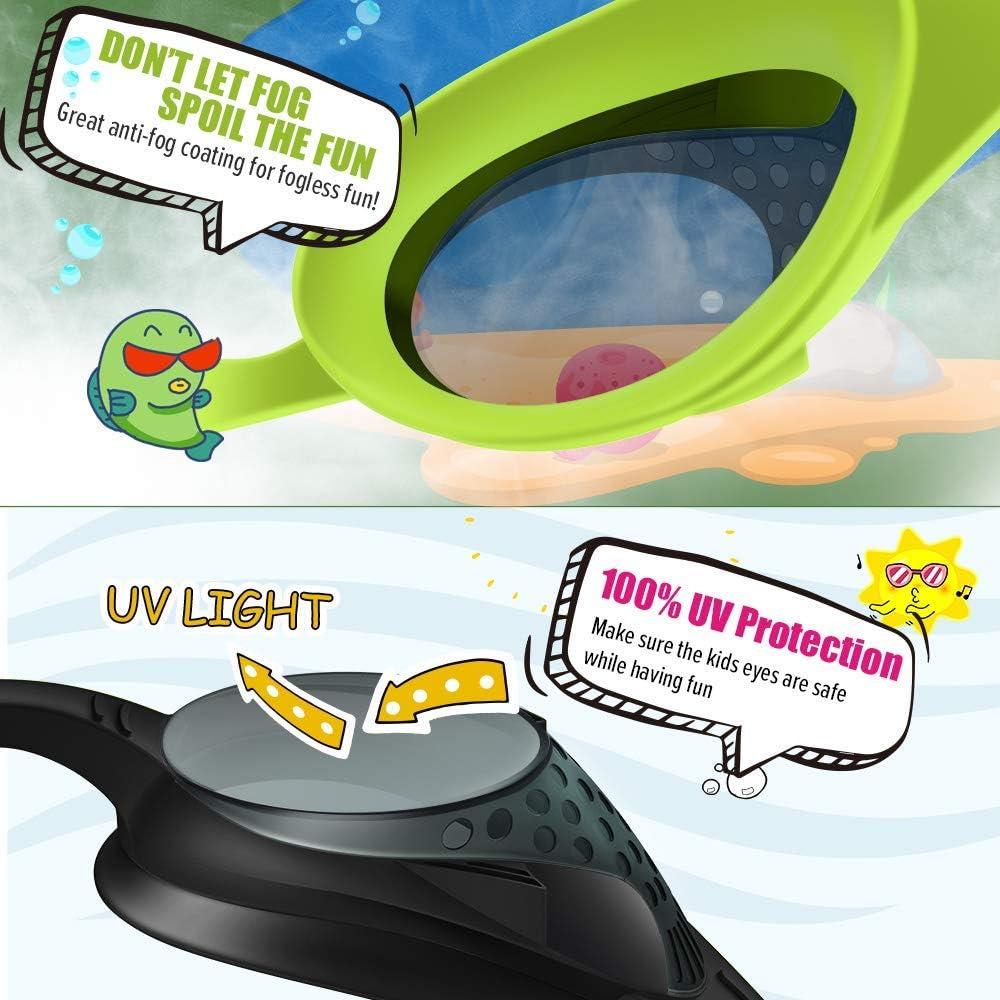 imageOutdoorMaster Kids Swim Goggles 2 Pack Quick Adjustable Strap Swimming Goggles for Kids2 Packa