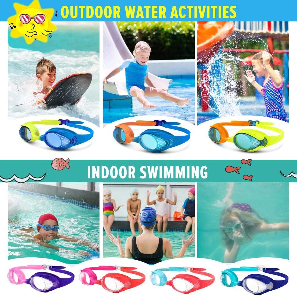 imageOutdoorMaster Kids Swim Goggles 2 Pack Quick Adjustable Strap Swimming Goggles for Kids2 Packe