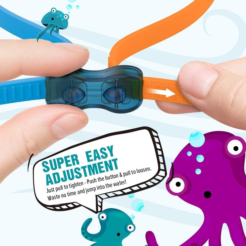 imageOutdoorMaster Kids Swim Goggles 2 Pack Quick Adjustable Strap Swimming Goggles for Kids2 Packf