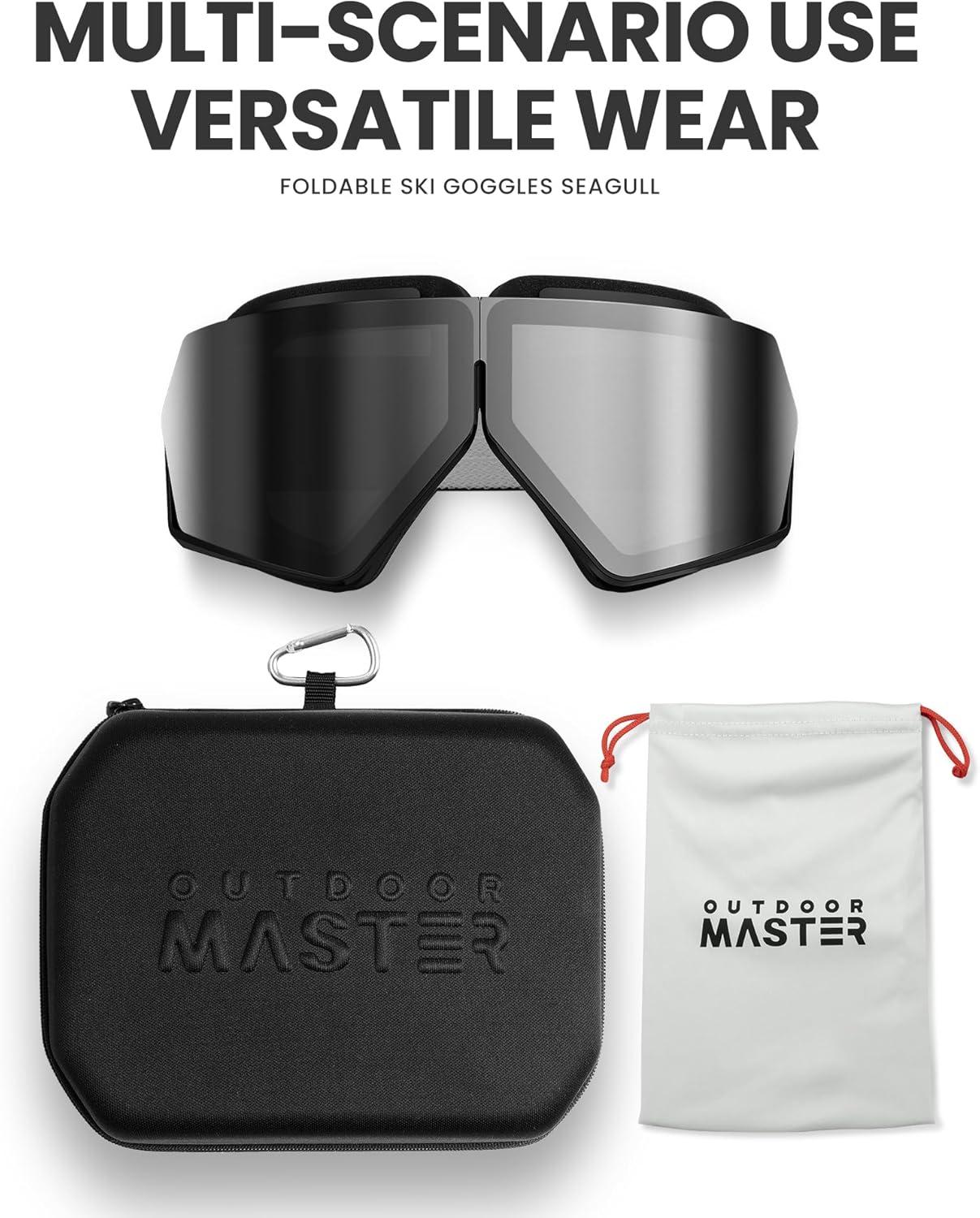 imageOutdoorMaster Seagull Dirt Bike Goggles Motorcycle Goggles Foldable ATV Goggles for Men Women YouthWtgvlt 10 Silver