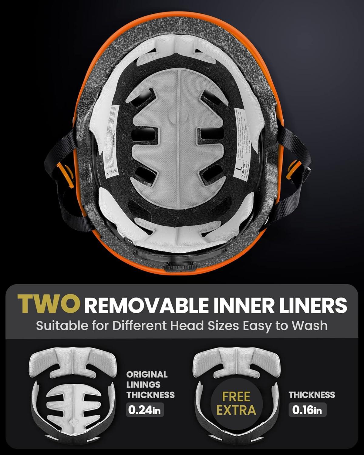 imageOutdoorMaster Skateboard Cycling Helmet Two Removable Liners Ventilation MultiSport Scooter Roller Skate Inline Skating Rollerblading for Kids Youth ampamp AdultsOrange