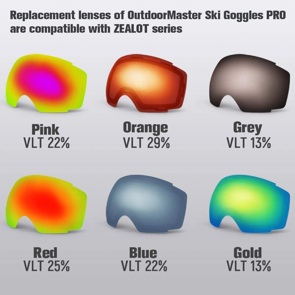 imageOutdoorMaster Ski Goggles Horizon Snowboard Goggles with Ultra View Frameless Interchangeable Magnetic Lens