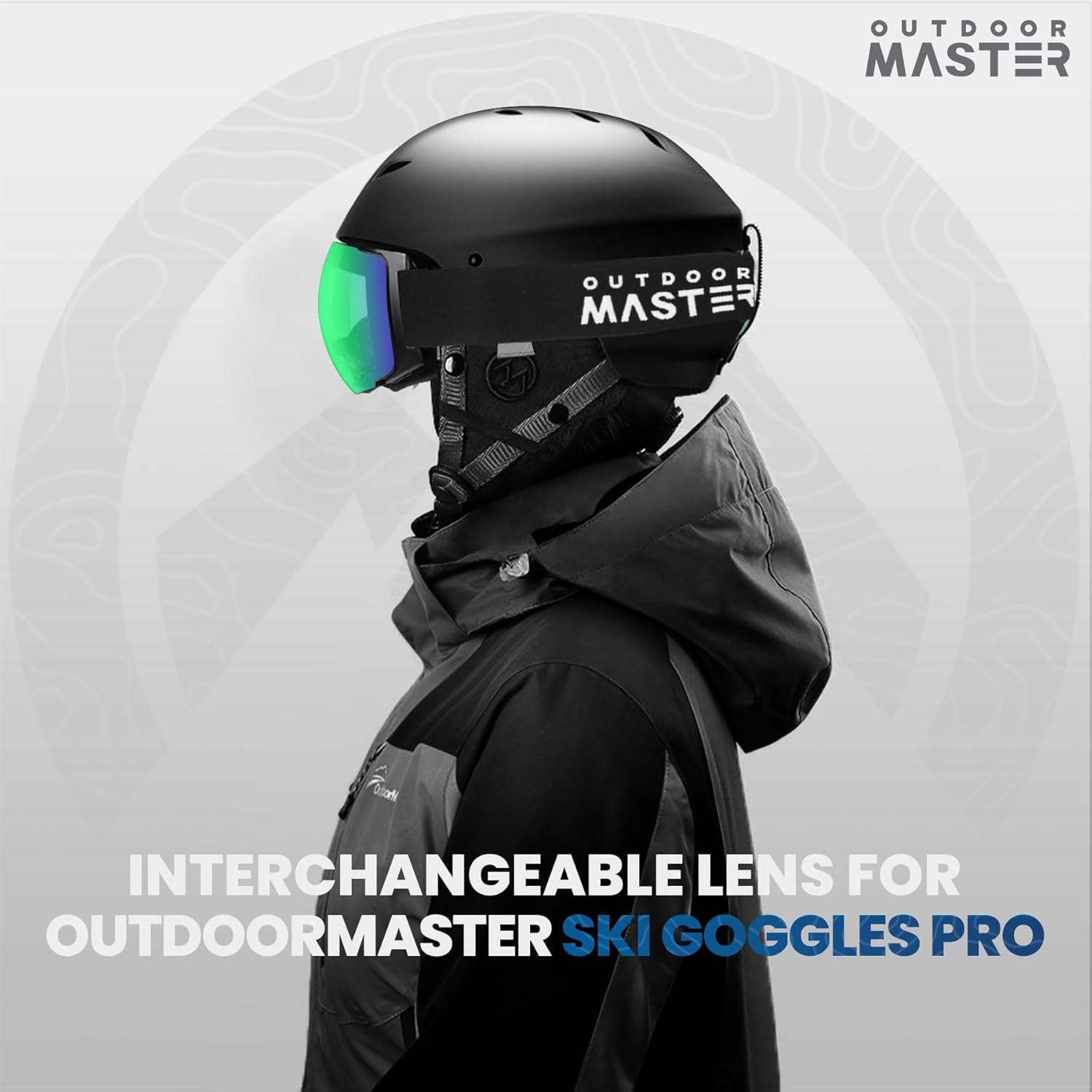 imageOutdoorMaster Ski Goggles PRO Replacement Lens 20 ChoicesVlt 32 Revo Green