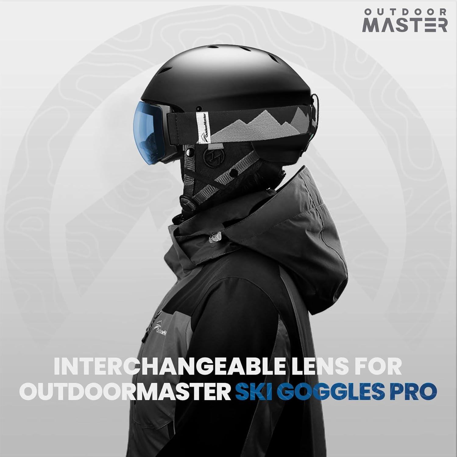 imageOutdoorMaster Ski Goggles PRO Replacement Lens 20 ChoicesVlt 42 Polarized Blue