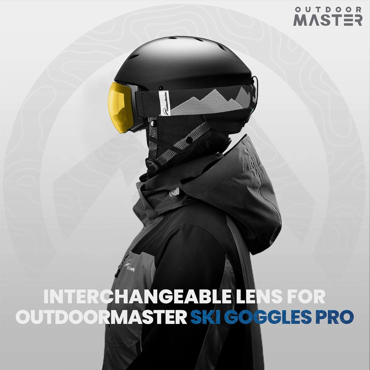 imageOutdoorMaster Ski Goggles PRO Replacement Lens 20 ChoicesVlt 75 Yellow Polarized