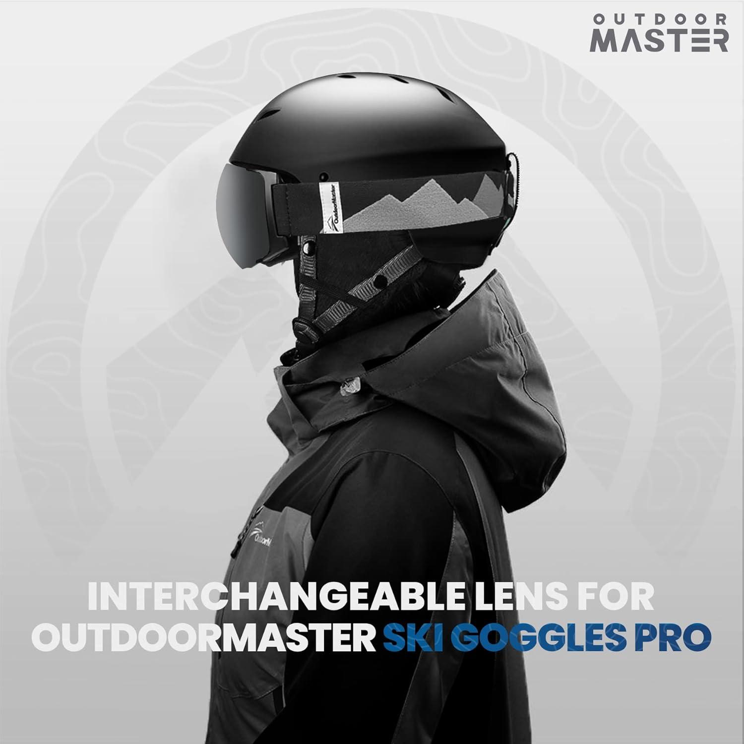 imageOutdoorMaster Ski Goggles PRO Replacement Lens 20 ChoicesVlt 9 Black Polarized