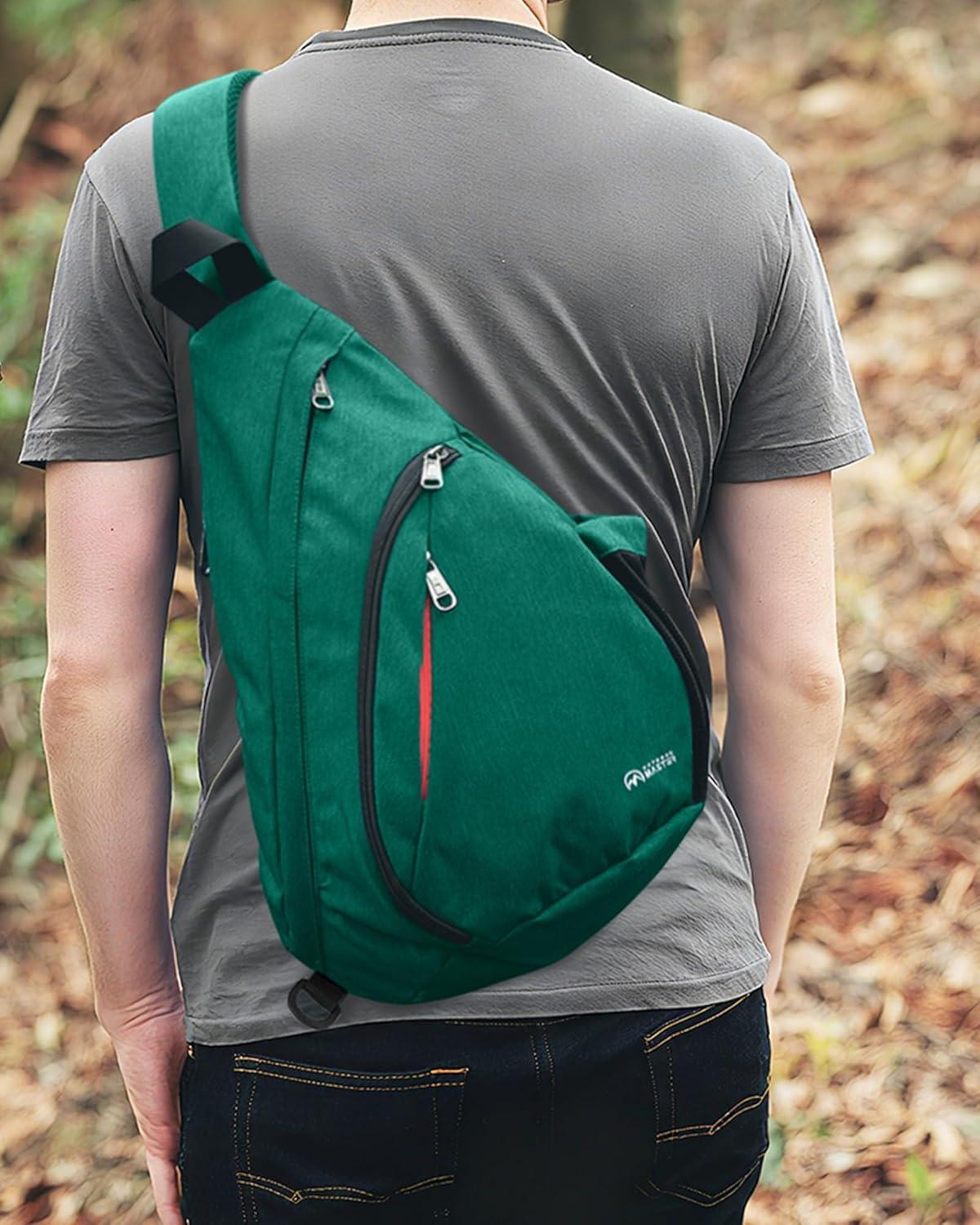 imageOutdoorMaster Sling Bag Hiking Daypack Crossbody Shoulder Chest Urban Outdoor Travel Backpack for Women ampamp MenL10classic Teal