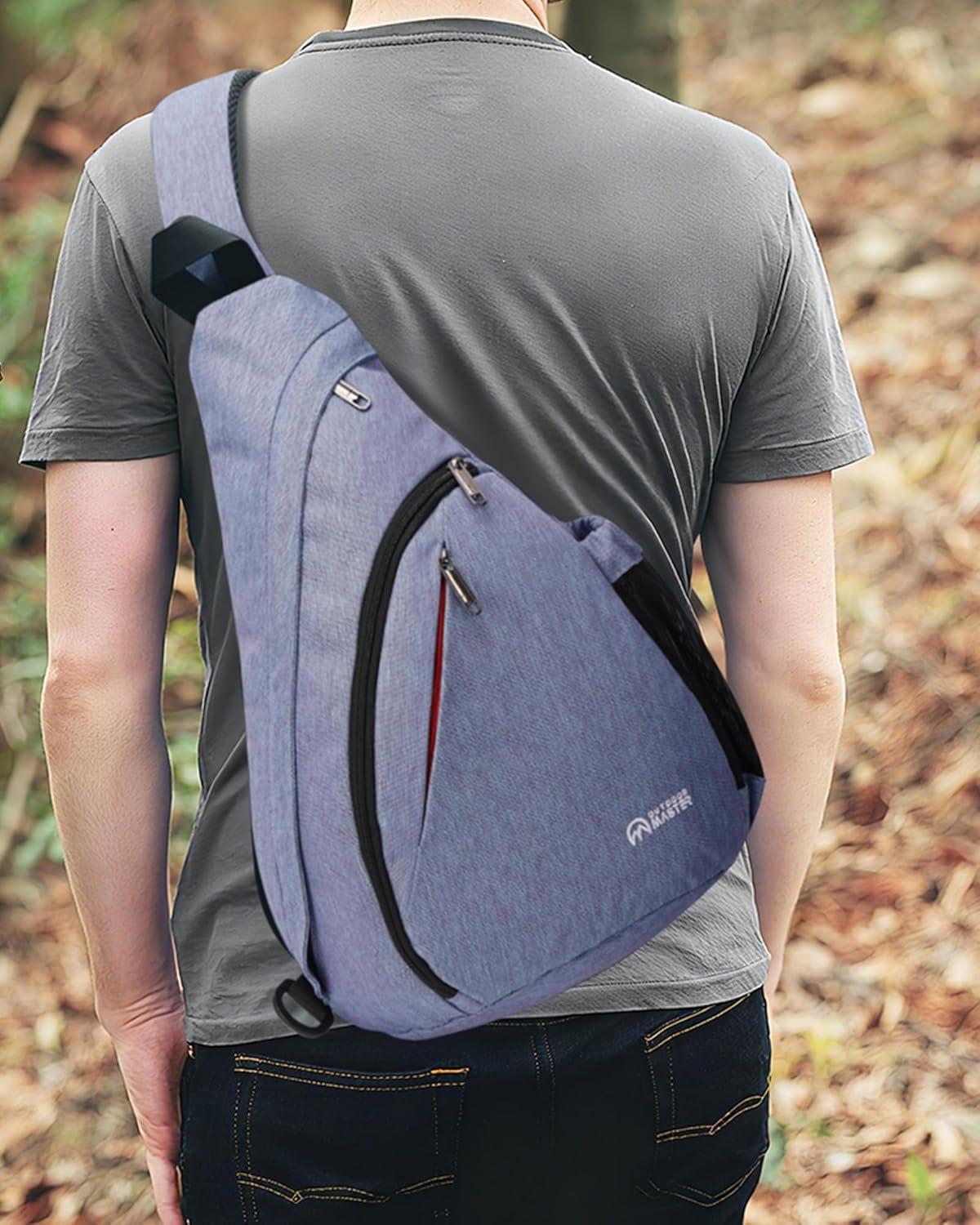 imageOutdoorMaster Sling Bag Hiking Daypack Crossbody Shoulder Chest Urban Outdoor Travel Backpack for Women ampamp MenLight Purple