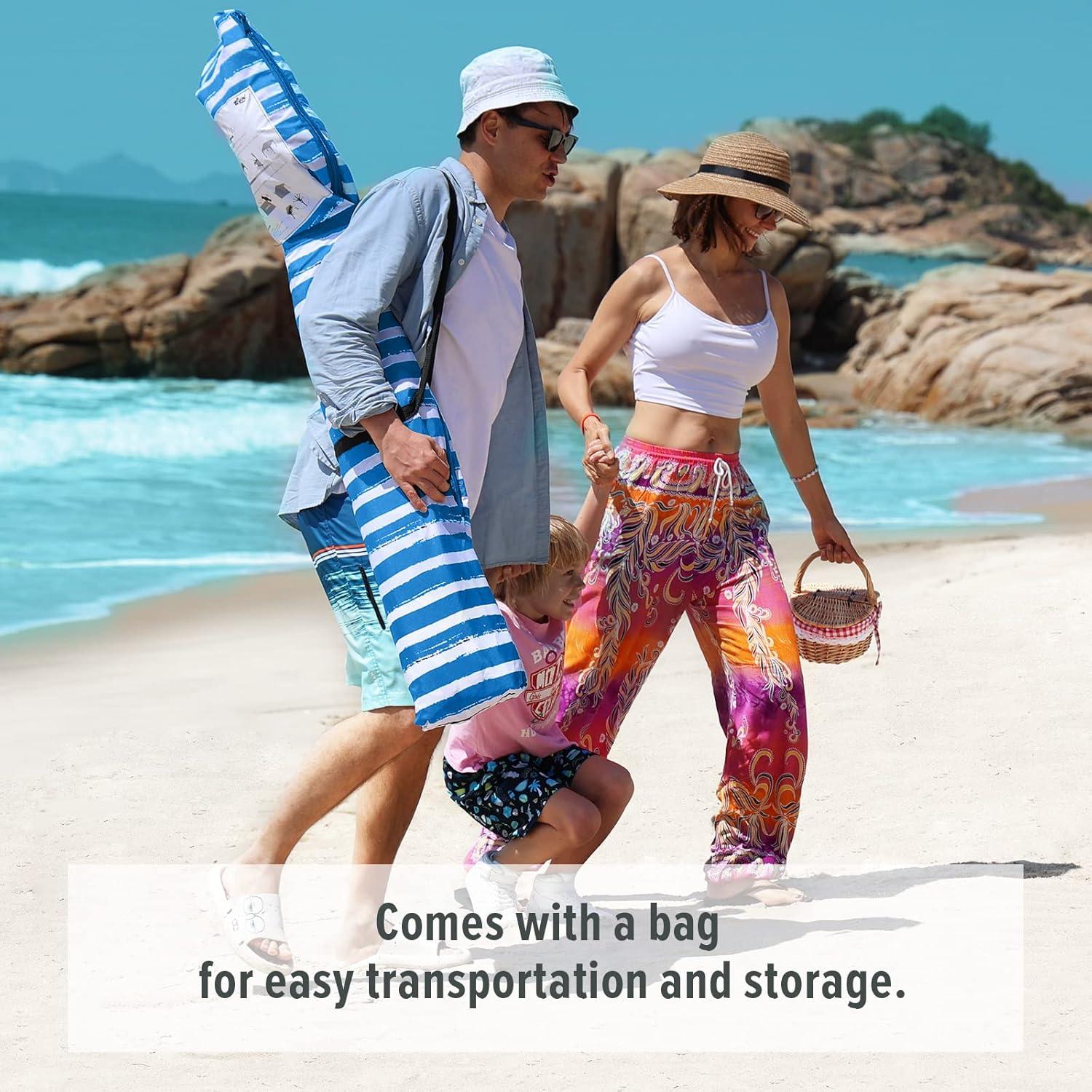 imageQipi Beach Cabana Easy to Set Up Canopy Waterproof Portable 6 x 6 Beach Shelter Included Side Wall Shade with UPF 50 UV Protection Ultimate Sun Umbrella for Kids Family ampamp FriendsSiesta Beach