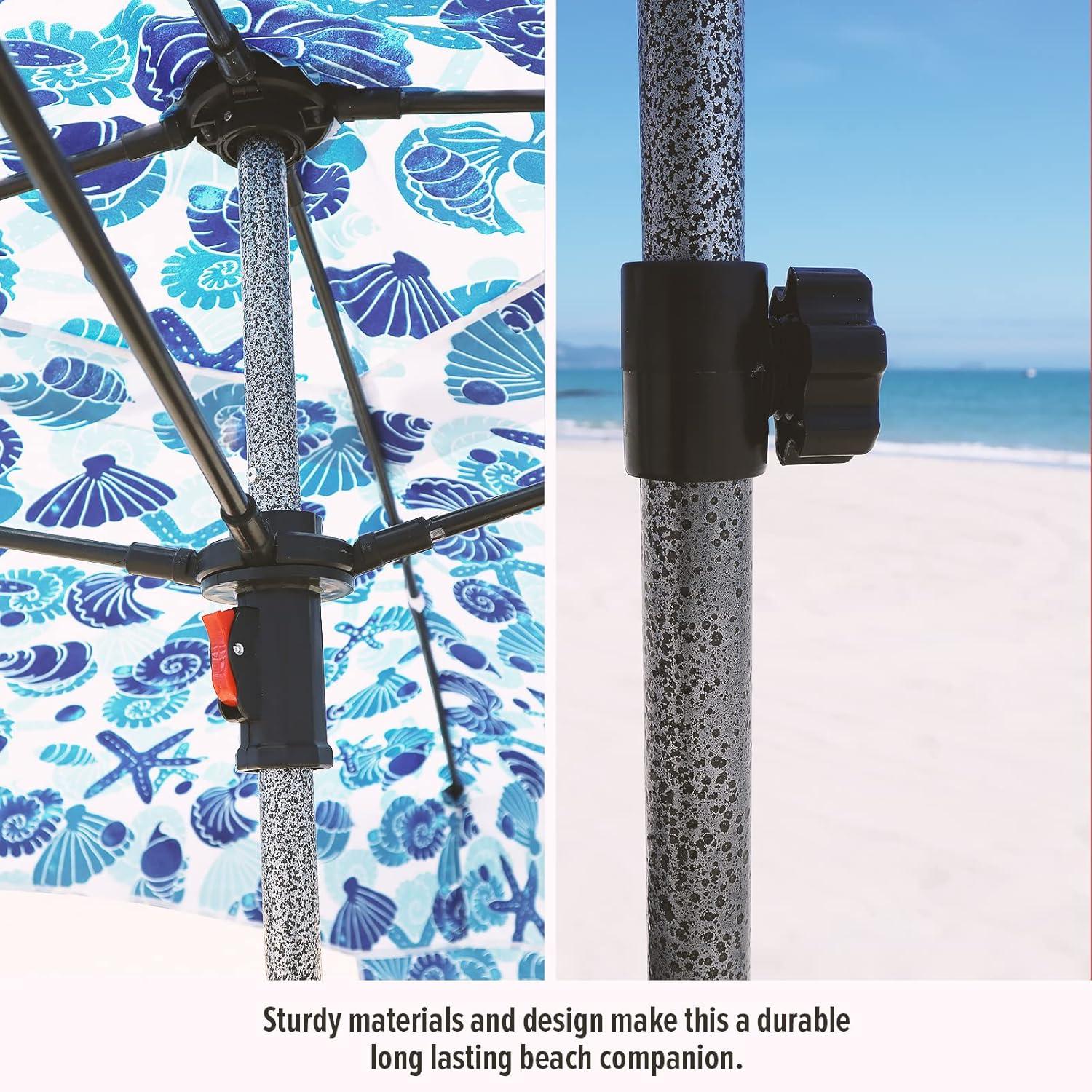 imageQipi Beach Cabana Easy to Set Up Canopy Waterproof Portable 6 x 6 Beach Shelter Included Side Wall Shade with UPF 50 UV Protection Ultimate Sun Umbrella for Kids Family ampamp FriendsSea Life