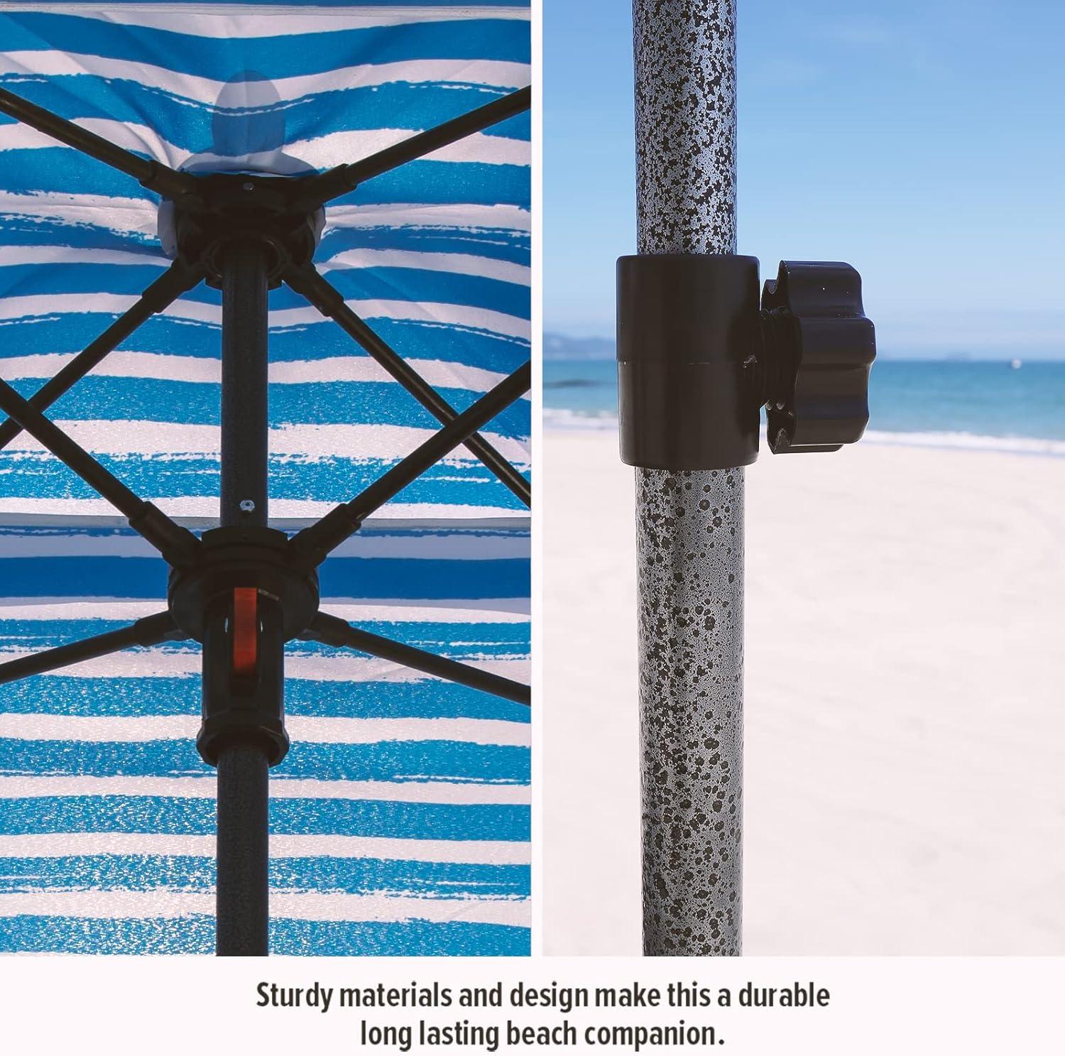 imageQipi Beach Cabana Easy to Set Up Canopy Waterproof Portable 6 x 6 Beach Shelter Included Side Wall Shade with UPF 50 UV Protection Ultimate Sun Umbrella for Kids Family ampamp FriendsSiesta Beach