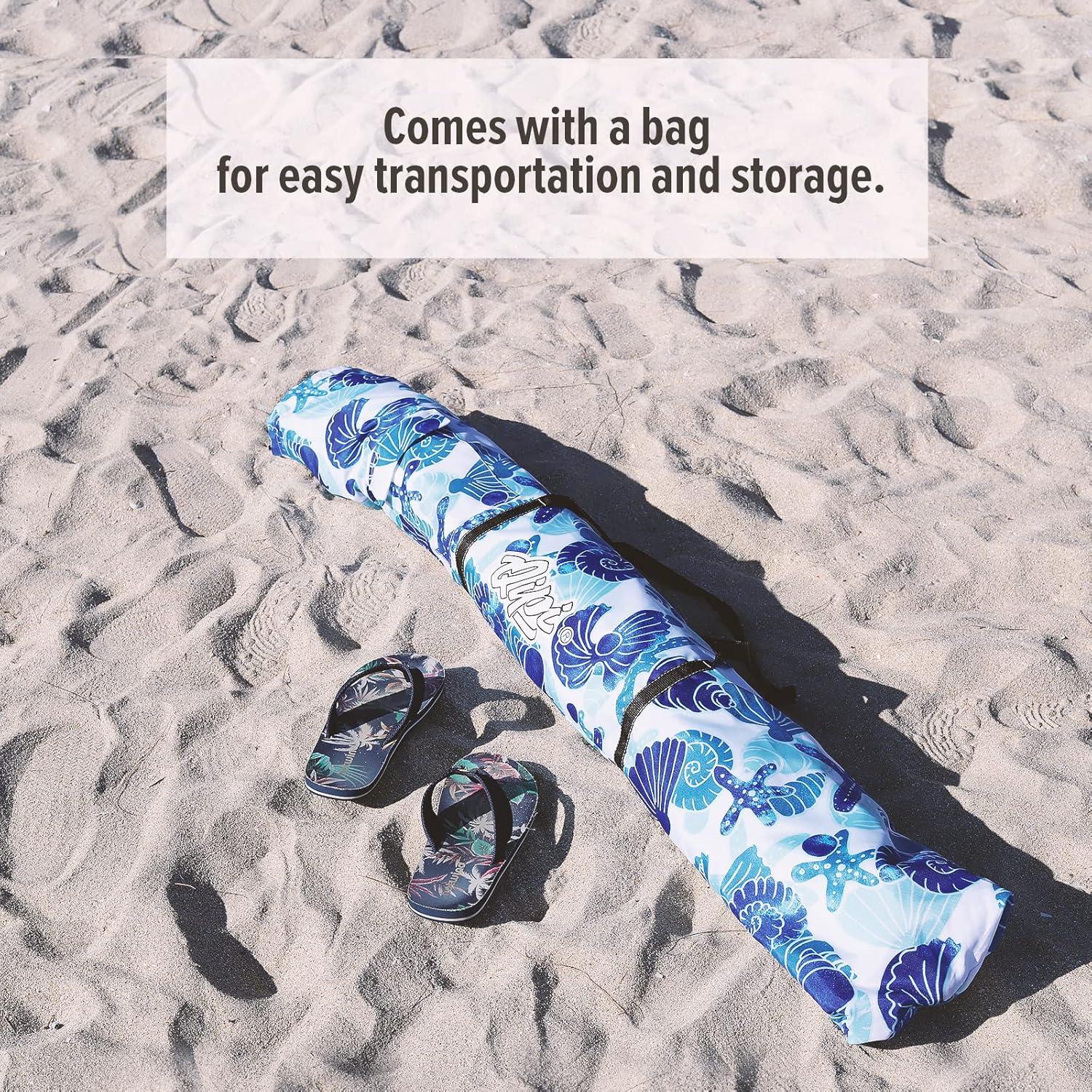 imageQipi Beach Cabana Easy to Set Up Canopy Waterproof Portable 6 x 6 Beach Shelter Included Side Wall Shade with UPF 50 UV Protection Ultimate Sun Umbrella for Kids Family ampamp FriendsSea Life