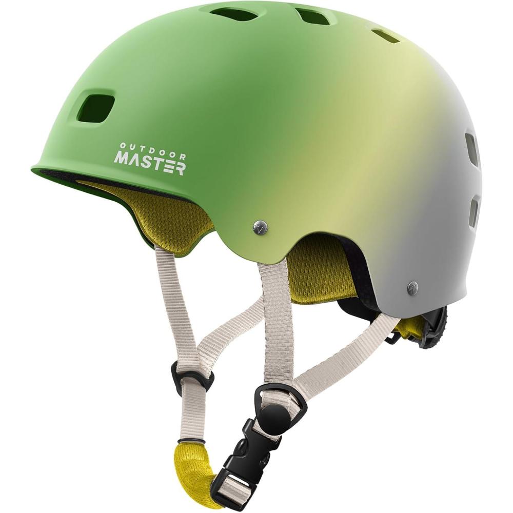 imageOutdoorMaster Skateboard Cycling Helmet Two Removable Liners Ventilation MultiSport Scooter Roller Skate Inline Skating Rollerblading for Kids Youth ampamp AdultsNature