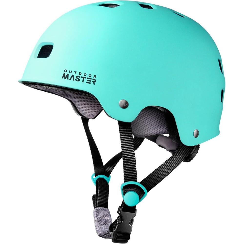 imageOutdoorMaster Skateboard Cycling Helmet Two Removable Liners Ventilation MultiSport Scooter Roller Skate Inline Skating Rollerblading for Kids Youth ampamp Adultsmint Green
