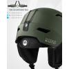 OutdoorMaster Deer Ski Helmet,Snowboard Helmet for Adults – Durable PC Shell, Protective EPS Foam & 12 Cooling Vents -Snow Helmets for Men, Women & Youth(Matte Trail Gree)