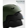 OutdoorMaster Deer Ski Helmet,Snowboard Helmet for Adults – Durable PC Shell, Protective EPS Foam & 12 Cooling Vents -Snow Helmets for Men, Women & Youth(Matte Trail Gree)