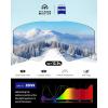 OutdoorMaster Falcon Ski Goggles Lens by ZEISS, OTG Snowboard Goggles Anti-fog, Magnetic Interchangeable Lens, Snow Goggles(A-darksmoke Vlt 12.9% + Yellowlens)