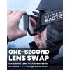 OutdoorMaster Falcon Ski Goggles Lens by ZEISS, OTG Snowboard Goggles Anti-fog, Magnetic Interchangeable Lens, Snow Goggles(A-darksmoke Vlt 12.9% + Yellowlens)