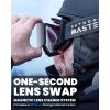 OutdoorMaster Falcon Ski Goggles Lens by ZEISS, OTG Snowboard Goggles Anti-fog, Magnetic Interchangeable Lens, Snow Goggles(A-gray Vlt 13% + Yellowlens)