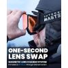 OutdoorMaster Falcon Ski Goggles Lens by ZEISS, OTG Snowboard Goggles Anti-fog, Magnetic Interchangeable Lens, Snow Goggles(A-hydrored Vlt 25% + Yellowlens)