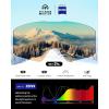 OutdoorMaster Falcon Ski Goggles Lens by ZEISS, OTG Snowboard Goggles Anti-fog, Magnetic Interchangeable Lens, Snow Goggles(A-orchid Vlt 21% + Yellowlens)