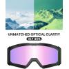 OutdoorMaster Falcon Ski Goggles Lens by ZEISS, OTG Snowboard Goggles Anti-fog, Magnetic Interchangeable Lens, Snow Goggles(Lens-fuchsia Vlt 45%)