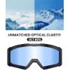 OutdoorMaster Falcon Ski Goggles Lens by ZEISS, OTG Snowboard Goggles Anti-fog, Magnetic Interchangeable Lens, Snow Goggles(Lens-lightblue Vlt 60%)