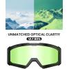 OutdoorMaster Falcon Ski Goggles Lens by ZEISS, OTG Snowboard Goggles Anti-fog, Magnetic Interchangeable Lens, Snow Goggles(Lens-lightgreen Vlt 80%)