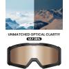 OutdoorMaster Falcon Ski Goggles Lens by ZEISS, OTG Snowboard Goggles Anti-fog, Magnetic Interchangeable Lens, Snow Goggles(Lens-polarisedbrown Vlt 25%)